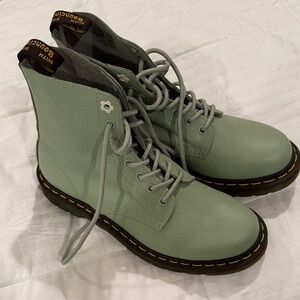 Dr. Martens Mint Green Lace-Up Boots